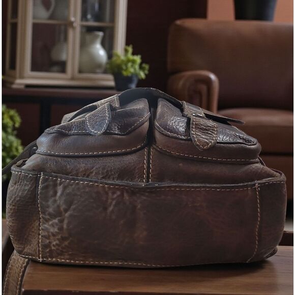 Patricia Nash Brown Leather Messenger Bag In Preloved CONDITION - Picture 6 of 14